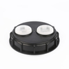 155mm Black IBC Container Plastic Cap Lid with Two Plug Holes Replacement Cover for IBC Tank (Customizable)