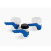 Xinzhou DN40 62mm 1000L Used IBC Reconditioning Tote Water Tank Adapter Thread Plastic Hand Operated Butterfly Valve Tank Valve Cistern