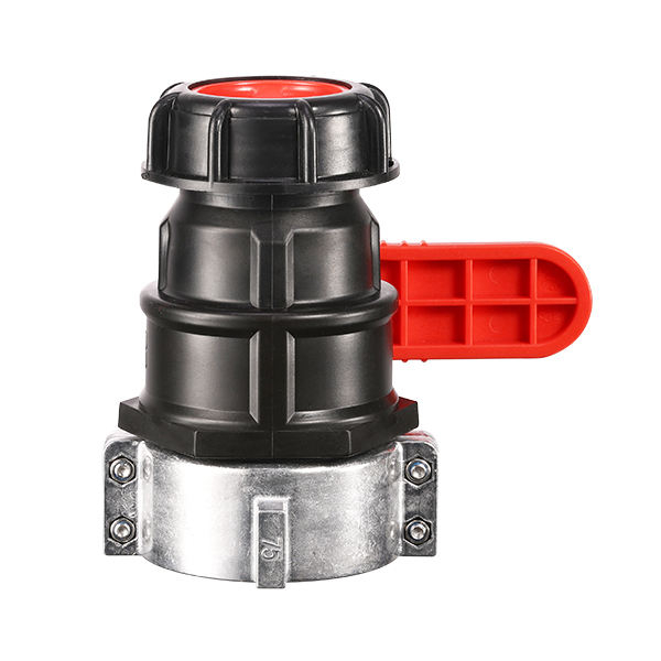 Xinzhou 2" IBC Ball Valve DN50 NPT Thread X 75mm Length - PP Plastic Discharge Valve CTBALL-04-75 with EPDM Gasket