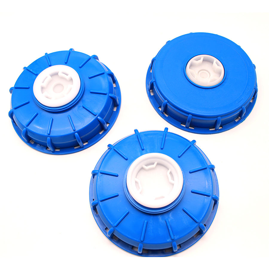Xinzhou 155MM Blue Plastic IBC Tank Lid/Cap Breathing Cover Blowhole Pneumostome Female Connection Injection Molded Smooth Pipe Fittings
