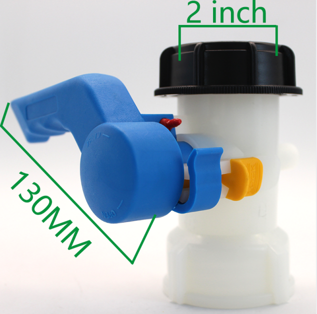 Xinzhou Ibc Valve DN40x62mm or DN50x75mm butterfly Valve for IBC tank IBC Container