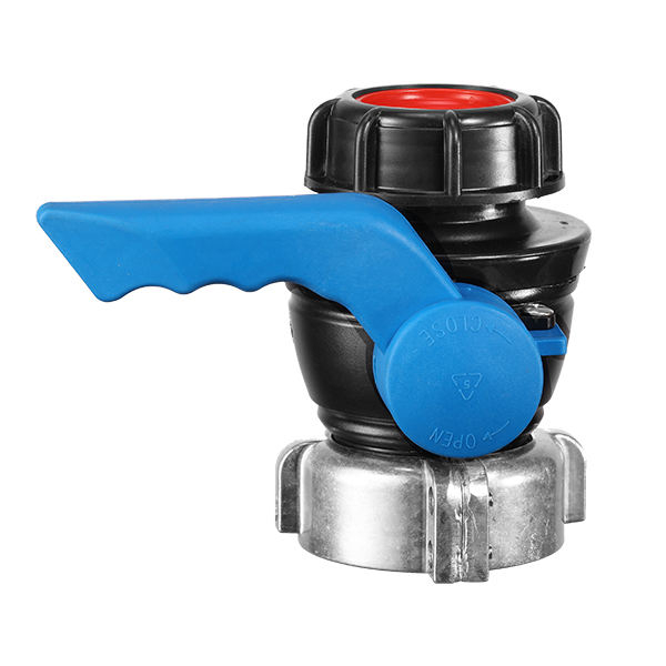 Xinzhou Manual Plastic Ball Valve FKM Gasket DN50*80MM S60x6 Thread IBC Adapter OEM Supported General Application Low Temperature