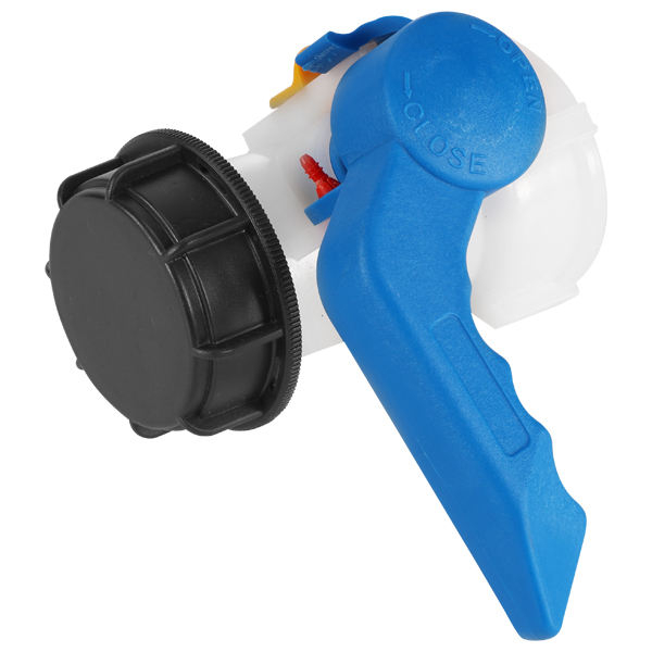 Xinzhou DN50 75mm 1000L IBC Tote Water Tank Adapter S60x6MM Thread Plastic PE Material Hand Operated Butterfly Valve Tank Valve Cistern