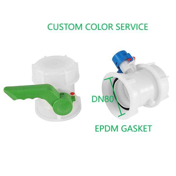 Xinzhou DN80 Plastic Hand Operated Butterfly Valve CTBTBALL-03 IBC Tote & Water Tank Adapter Custom Color Available