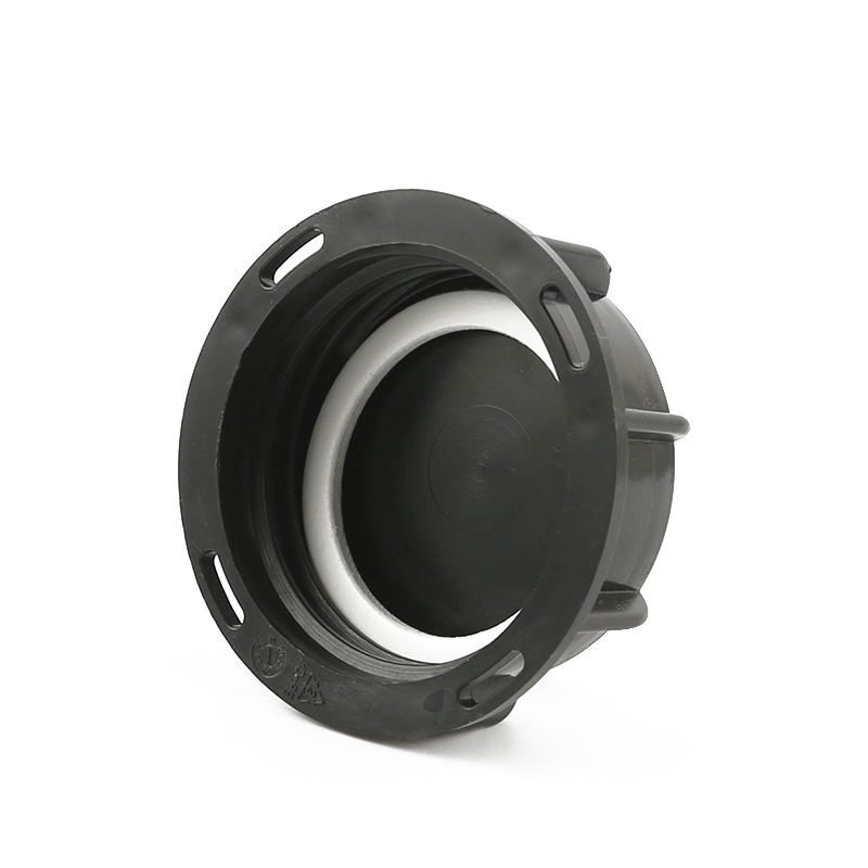 Xinzhou HT Coupling IBC Tank Adapter 55mm ID Coarse Female Thread Plastic Water Tote Solid Cover Lid Cap Gasket Black CE Certified 3