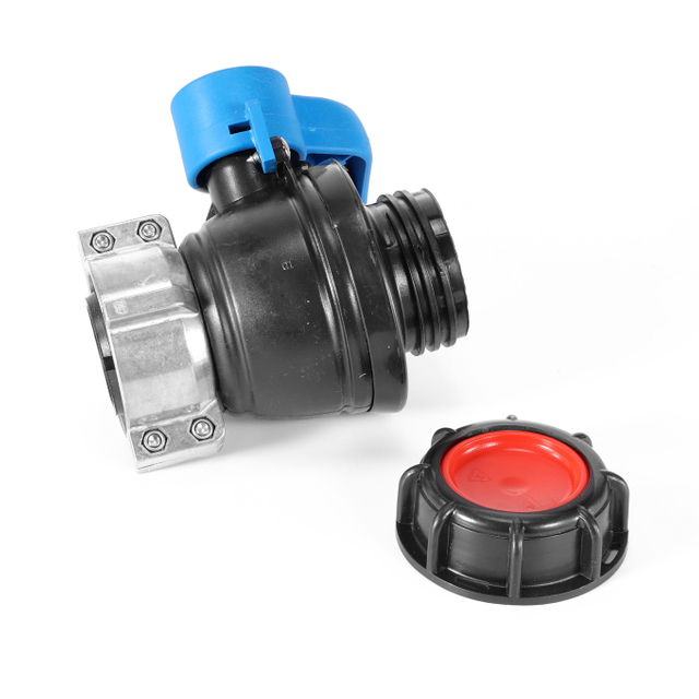 Xinzhou Plastic Ball Valve FKM Gasket DN50*62MM S60x6 Thread IBC Adapter Supported for General Application Low Temperature IBC Valve